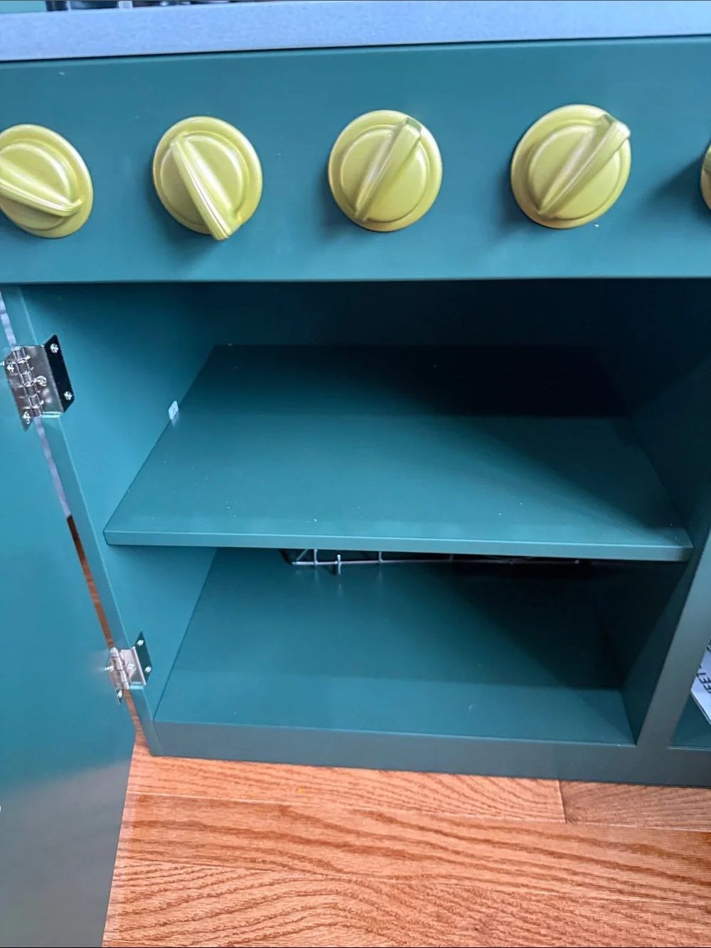 Pottery Barn Kids Green and Gold Play Kitchen